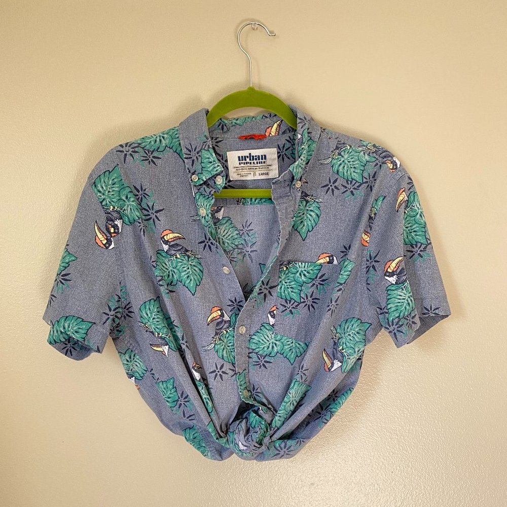 Hawaiian Shirt Bird Print
